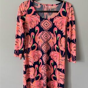 Lily Pulitzer, Tropical Flamingo Print Dress
